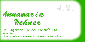 annamaria wehner business card